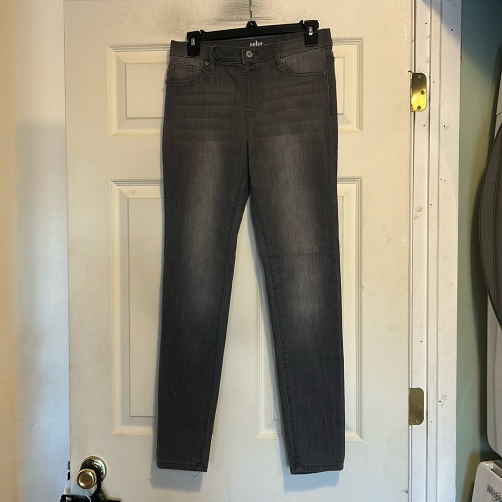 SOHO Jeans NY&C High Waist Pull-On Gray Leggings Size Small